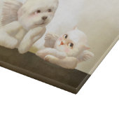 Angelic Dog und Cat on Cloud Schneidebrett (Ecke)