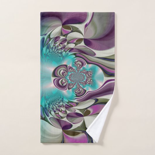 Angelic Elegant Lila und Cyan Bath Handtuch Set (Handtuch)