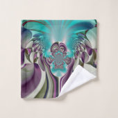 Angelic Elegant Lila und Cyan Bath Handtuch Set (Waschlappen)