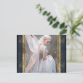 Angelic Fairy Woman Fantasy Art Postkarte (Stehend Vorderseite)