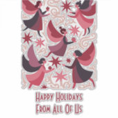 Angelic Figures Mid-Century Modern Kitschmas Aufkleber (Vorderseite)