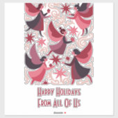 Angelic Figures Mid-Century Modern Kitschmas Aufkleber (Blatt)