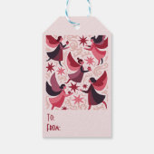 Angelic Figures Mid-Century Modern Kitschmas Geschenkanhänger (Rückseite)