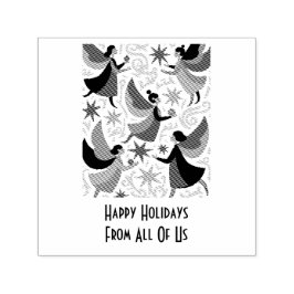 Angelic Figures Mid-Century Modern Kitschmas Permastempel