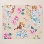 Angelic Florals: Vintages Muster Sherpadecke (Vorderseite (Horizontal))