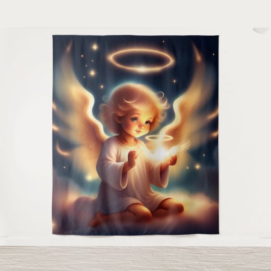 Angelic Glow Tapestry Wandteppich (Vorderseite)