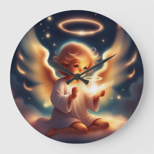 Angelic Glow Wall Clock Große Wanduhr