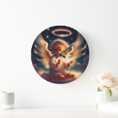 Angelic Glow Wall Clock Große Wanduhr (Zuhause)