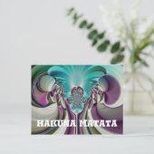 Angelic Hakuna Matata gibt HeartCustom-Produkt Postkarte (Stehend Vorderseite)