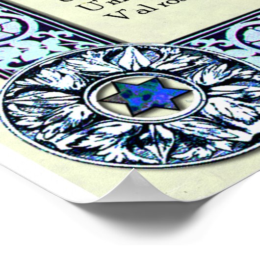 Angelic Invocation | Hebräisch, Englisch Poster (Ecke)