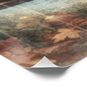 Angelic Junge mit Teddy Bear Poster (Ecke)