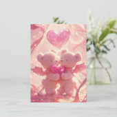 Angelic Liebe: Romantische Einladung zur Hochzeit (Stehend Vorderseite)