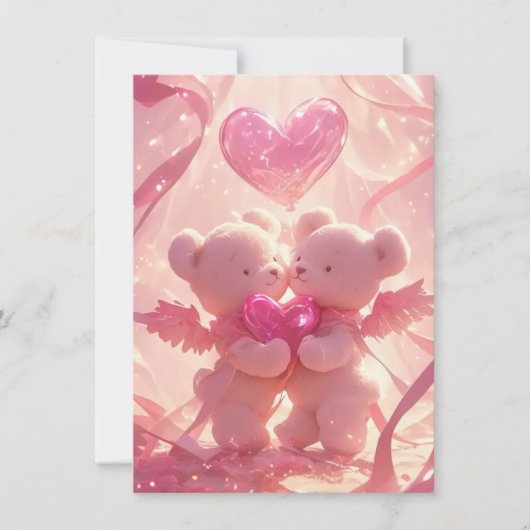 Angelic Liebe: Romantische Einladung zur Hochzeit (Vorderseite)