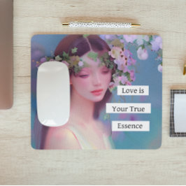 Angelic Maiden und Inspiration Zitat Ethereal Mousepad