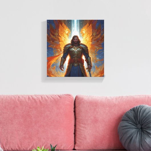 Angelic Man in der Rüstung der Leinwand Gottes (Insitu (Wohnzimmer))