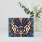 Angelic- Merkaba-Metatron-Würfel Postkarte (Stehend Vorderseite)