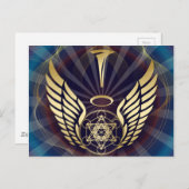 Angelic- Merkaba-Metatron-Würfel Postkarte (Vorne/Hinten)