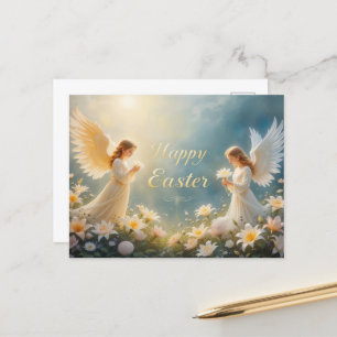 Angelic Oaster Glow Himmlische Segnungen Feiertagspostkarte