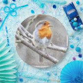 Angelic Robin Watercolor Pappteller (Party)