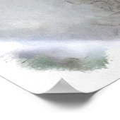 Angelic Robin Watercolor Poster (Ecke)