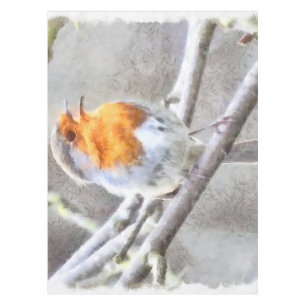 Angelic Robin Watercolor Tischdecke