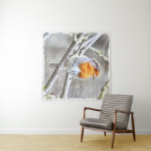 Angelic Robin Watercolor Wandteppich (Beispiel (Horizontal))