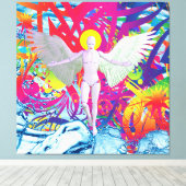 Angelic Robot Leinwanddruck (Insitu (Holzboden))