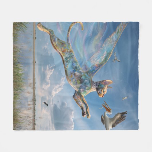 Angelic Sphynx Fleecedecke (Vorderseite (Horizontal))