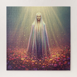 Angelic Spirit unter den schwebenden Blume der Sch Puzzle