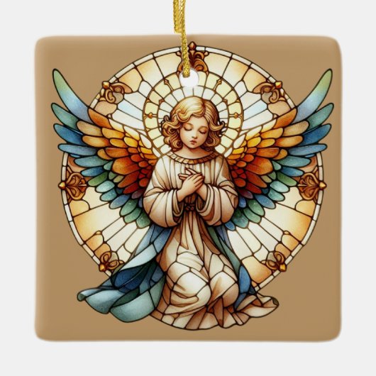 Angelic Stained Glass Reversible Keramikornament (Vorderseite)