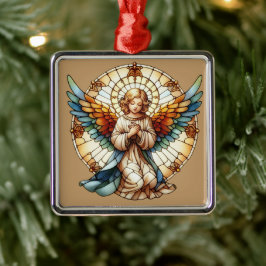 Angelic Stained Glass Reversible Ornament Aus Metall