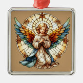 Angelic Stained Glass Reversible Ornament Aus Metall (Vorne)