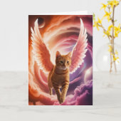 Angelic Tabby Karte (Gelbe Blume)