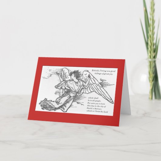 Angelic Tidings of Great Joy Christmas Card Karte (Vorderseite)