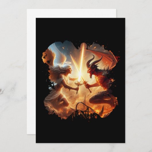 Angelic vs Demonic Force Einladung (Vorne/Hinten)