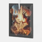 Angelic vs Demonic Force Ornament Aus Glas (Vorderseite links)