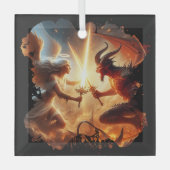 Angelic vs Demonic Force Ornament Aus Glas (Vorderseite)