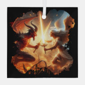 Angelic vs Demonic Force Ornament Aus Glas (Rückseite)