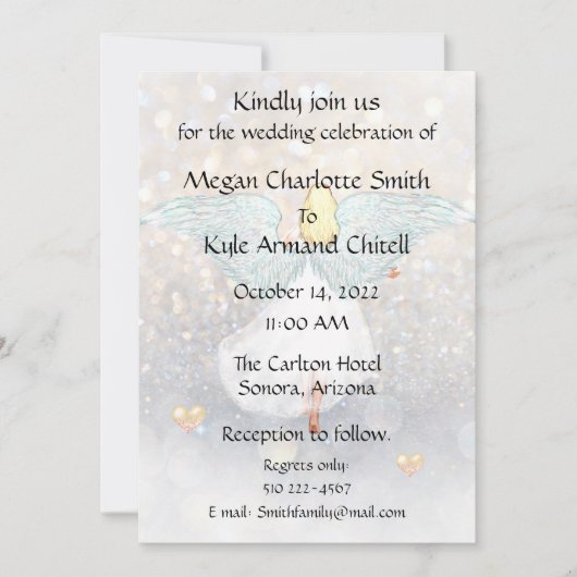 Angelic Wedding Einladung (Vorderseite)