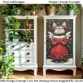 Angelic Whimsical Kitten Angel Fairy CQ7 Decoupage Seidenpapier