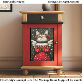 Angelic Whimsical Kitten Angel Fairy CQ7 Decoupage Seidenpapier