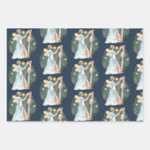 Angelic Winter Music Playing Angel       Geschenkpapier Set (Vorderseite)