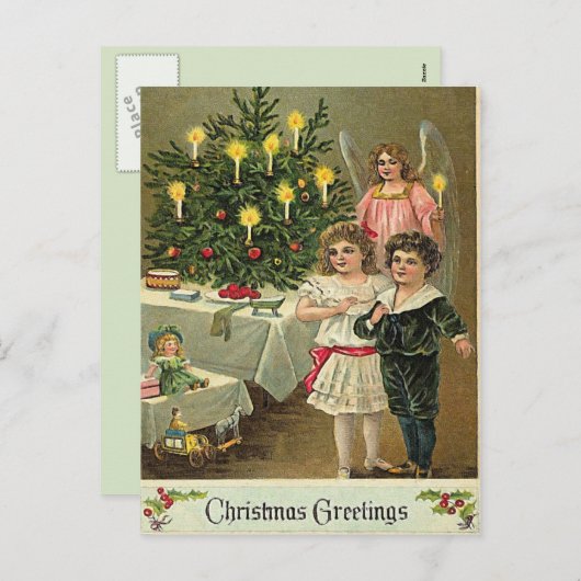 Angelic Wises Feiertagspostkarte (Vorne/Hinten)