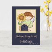 Angelica Autumn Engel Autumn Quote Card d2 Karte (Gelbe Blume)