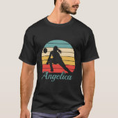 Angelica Name Gift Personalisiert Volleyball T-Shirt (Vorderseite)