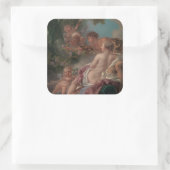 Angelica und Medoro Quadratischer Aufkleber (Tasche)