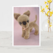 Angelina die Chihuahua Karte (Gelbe Blume)
