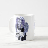 Angelina gotische violette Engels-Tasse Kaffeetasse (Vorderseite Links)