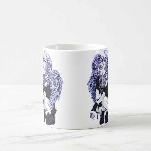 Angelina gotische violette Engels-Tasse Kaffeetasse (Mittel)