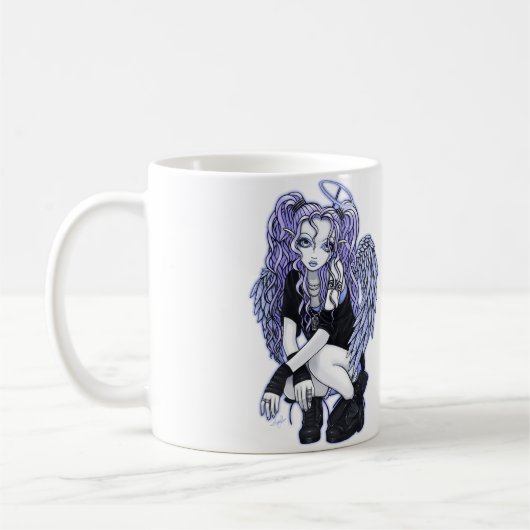 Angelina gotische violette Engels-Tasse Kaffeetasse (Links)